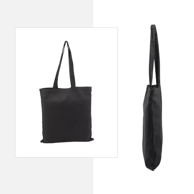 Bolsa de Algodón negra  42x38 (cm)